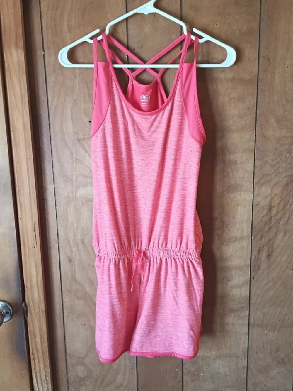Athletic Works Orange Romper Womens XXL Activewear Sleeveless Stretch Polyester